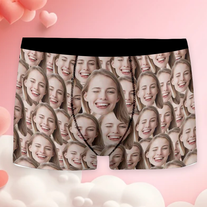 Personalized Face Picture Men's Underwear Boxer Briefs Interesting Present for Boyfriend