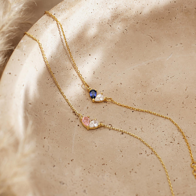 Personalized Heart Birthstone Bracelet Beautiful Birthday Gift For Her