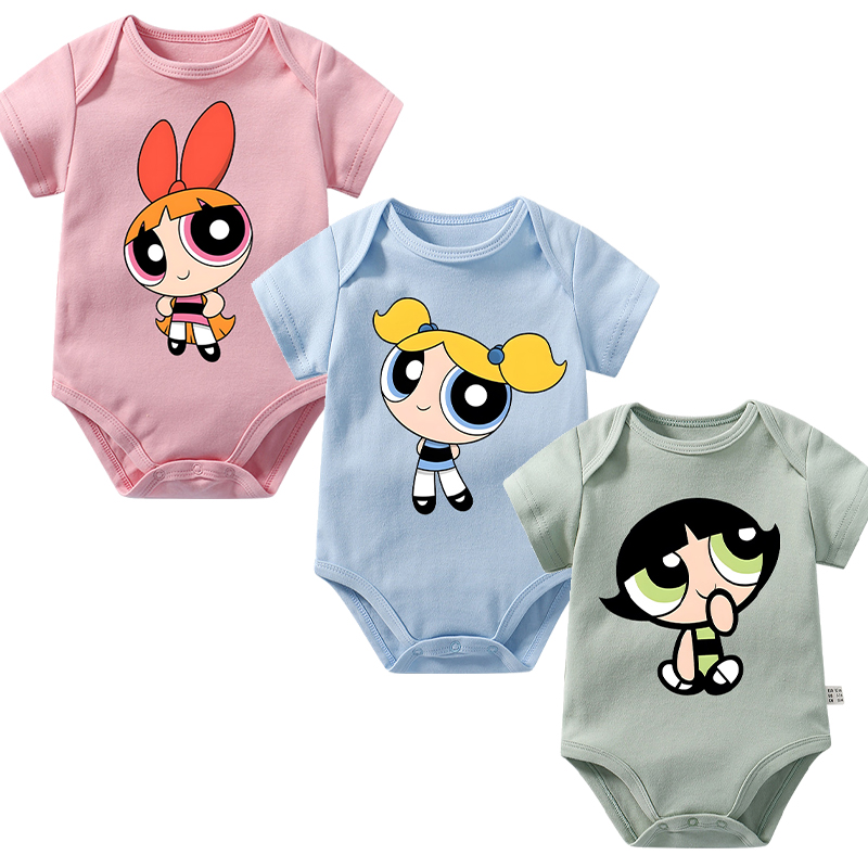 Body personalizado para bebé de Las Chicas Superpoderosas, diseño con bonitos patrones, regalo atractivo para baby shower y nueva mamá