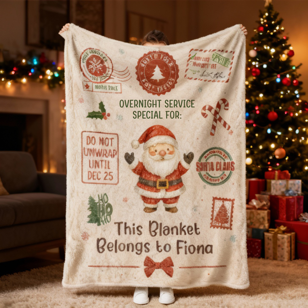 Personalized Name Blanket with Different Pattern Funny Christmas Gift
