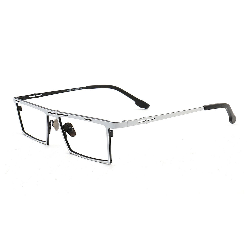 Wit Rectangle White Glasses