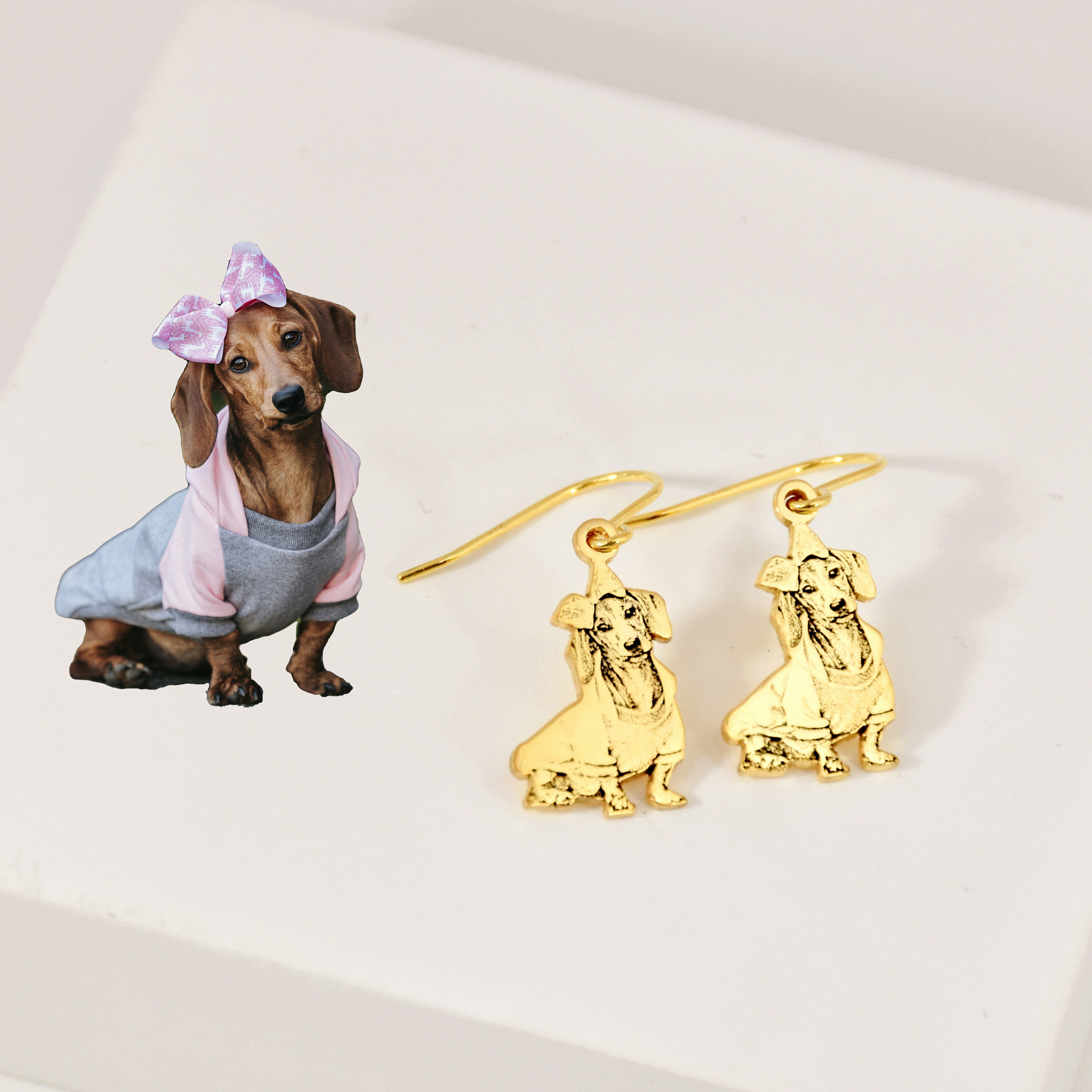 Personalized Photo Earrings Custom Pet Photo Cute Gift