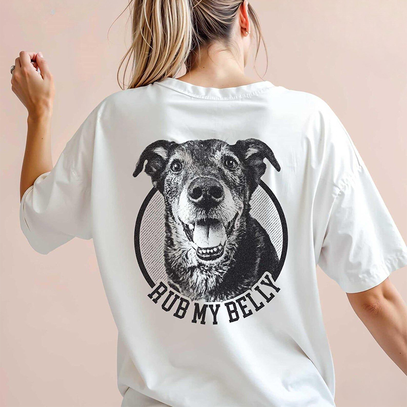 Personalized T-shirt Custom Photo Animal Portrait Cool Style Design Perfect Gift for Pet Lovers