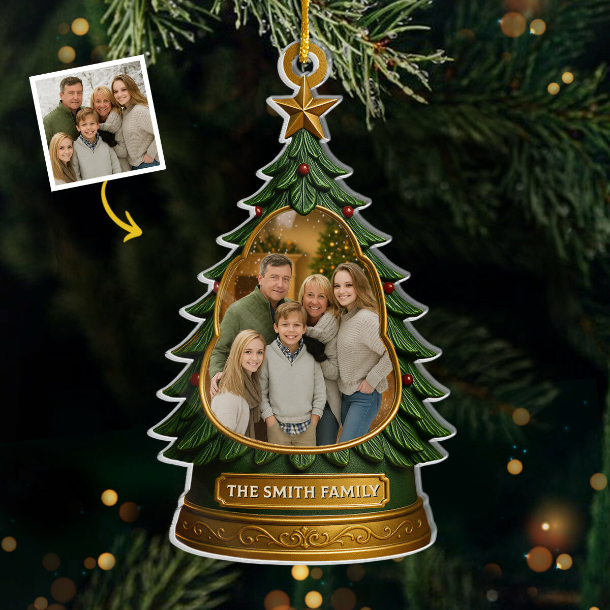 Personalized Christmas Tree Ornaments with Customized Photos as Gifts for Your Family