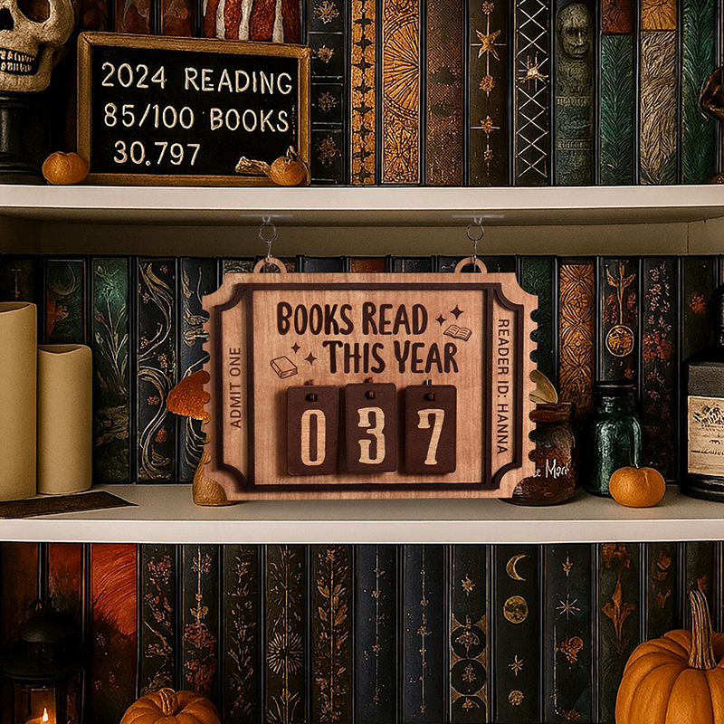 Rastreador de libros con nombre personalizado, decoración de estantería, regalo exquisito para el lector