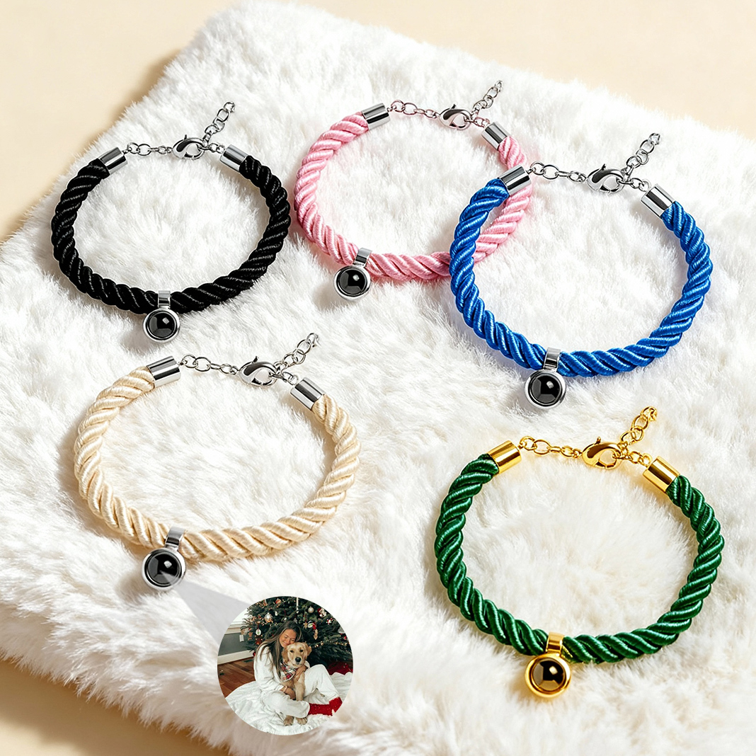 写真入り 投影 組紐 ブレスレット オリジナル