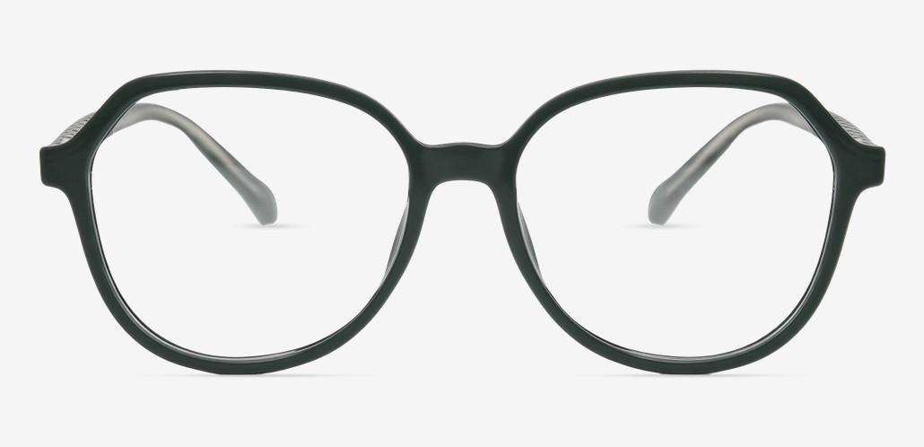 Hulda Grüne Geometrische Brille
