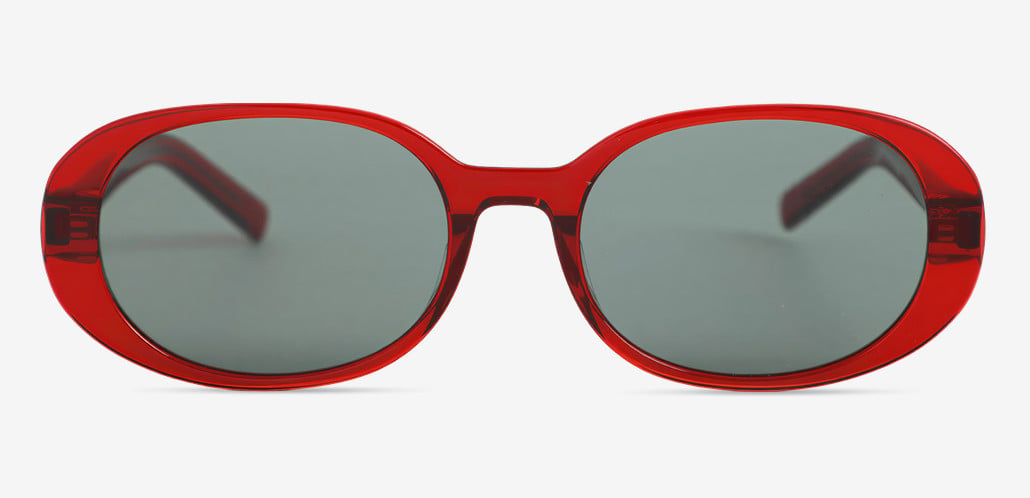 Victoria Red Rectangle Sunglasses