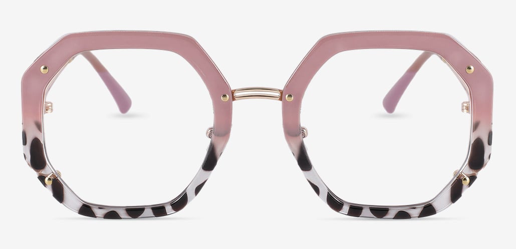 Megre Lunettes Géométriques Roses