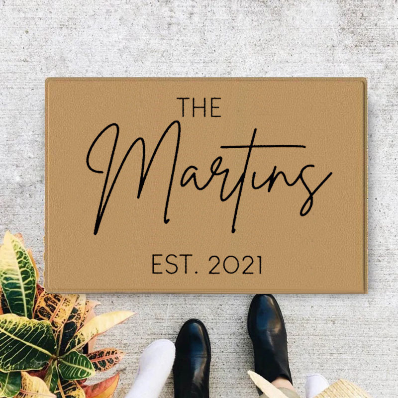 Personalized Doormat with Family Name