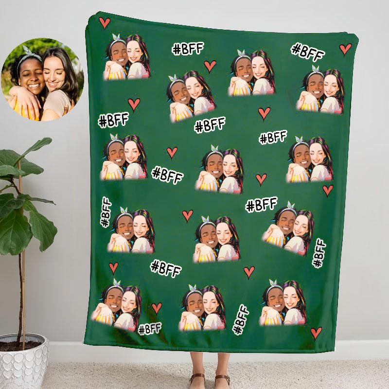 Personalized Cartoon Picture Blanket Precious Gift for Best Friend