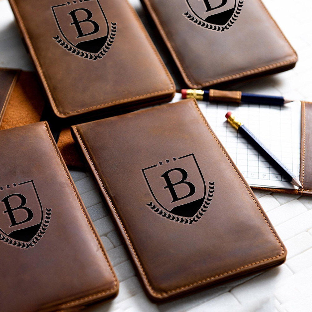Personalized Golf Scorecard Holder Leather Monogram Birthday Gift for Golfers