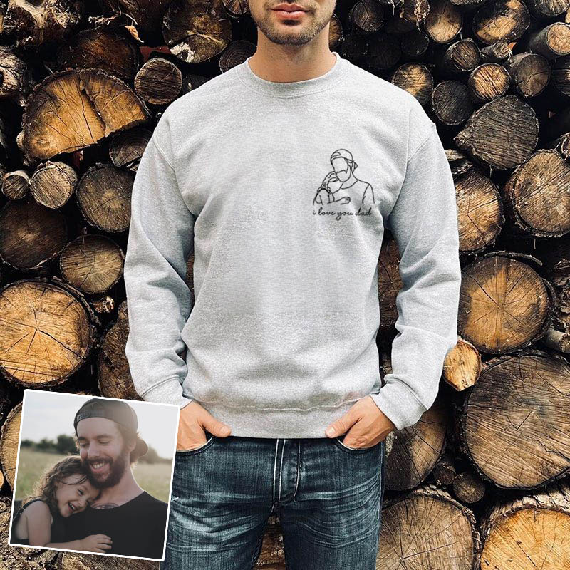 Sweatshirt personnalisé avec texte personnalisé pour le meilleur papa