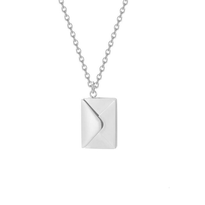 Personalized Envelope Engraved Necklace Romantic Valentine's Day Gift