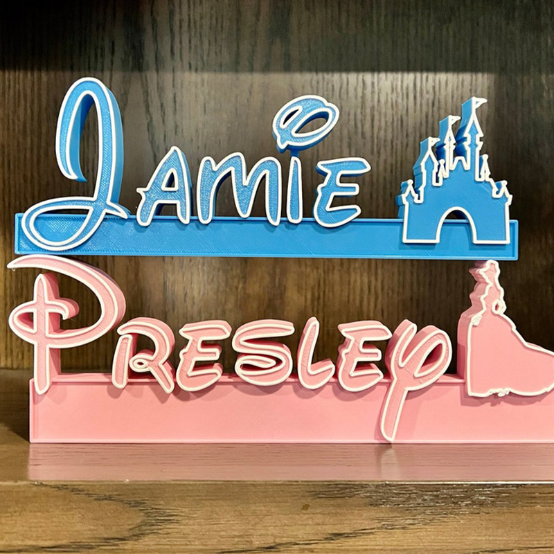 Personalized 3D Printed Name Ornaments Cute Home Decoration Christmas Gifts For Girls