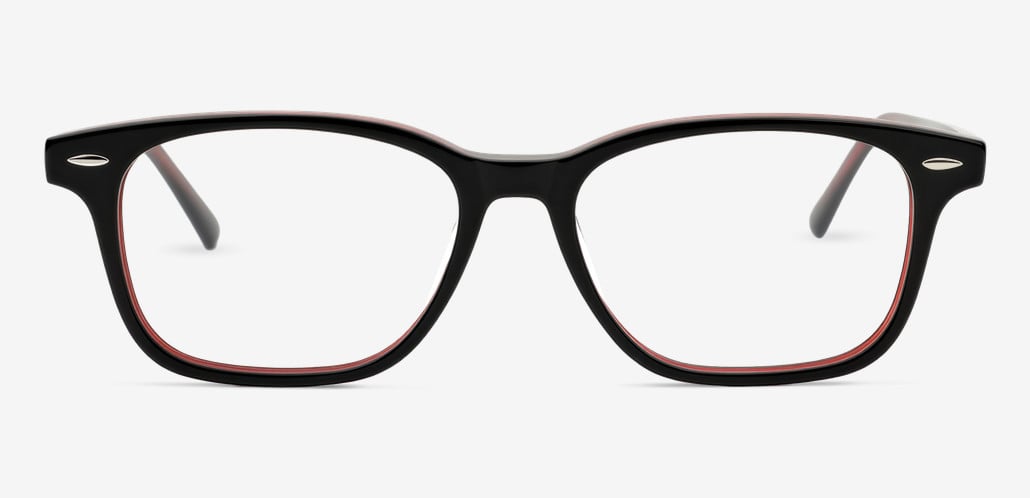 Hughes Black Rectangle Glasses