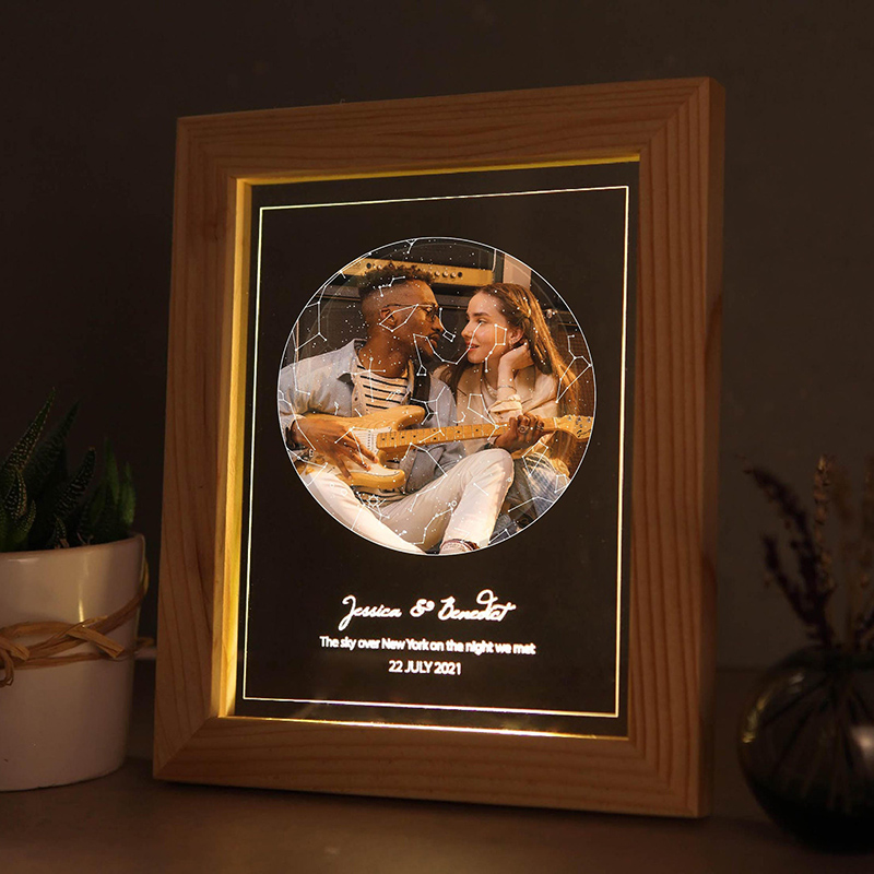 メッセージ 文字入れ 写真入れ アクリル デスクランプ オーダーメイド