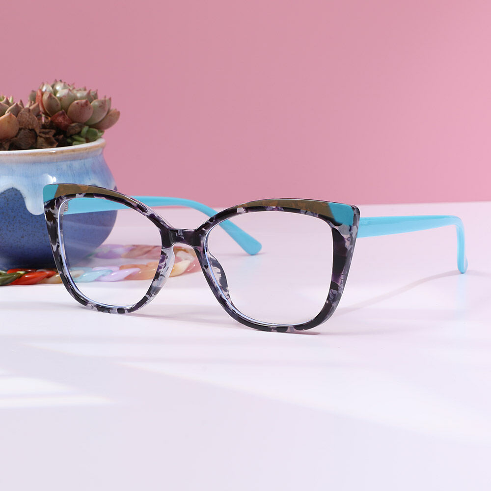Olga Cat Eye Blue Tortoise Glasses
