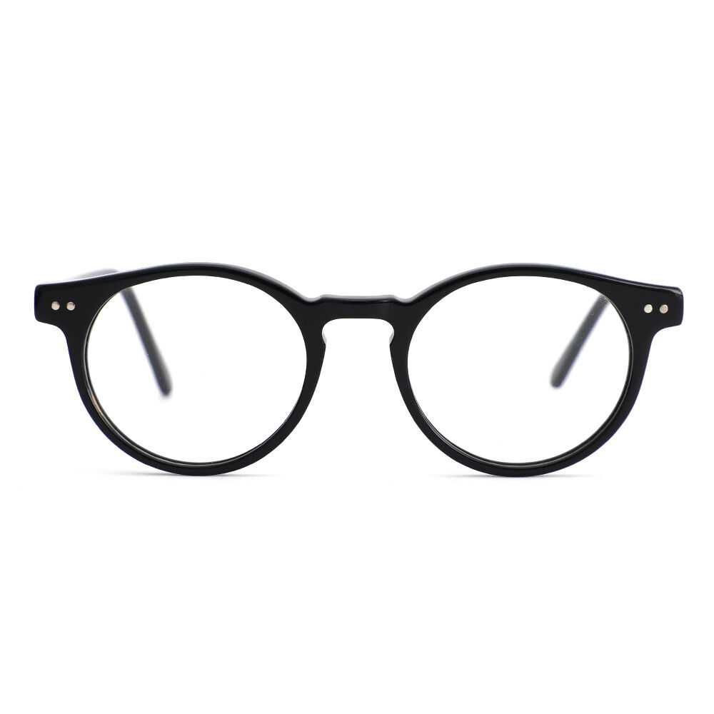 Lucia Round Black Glasses