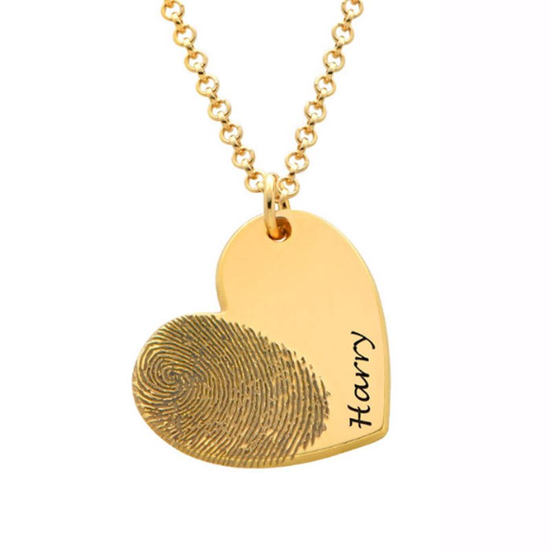 Naszyjnik z odciskami palców Biżuteria z odciskami palców