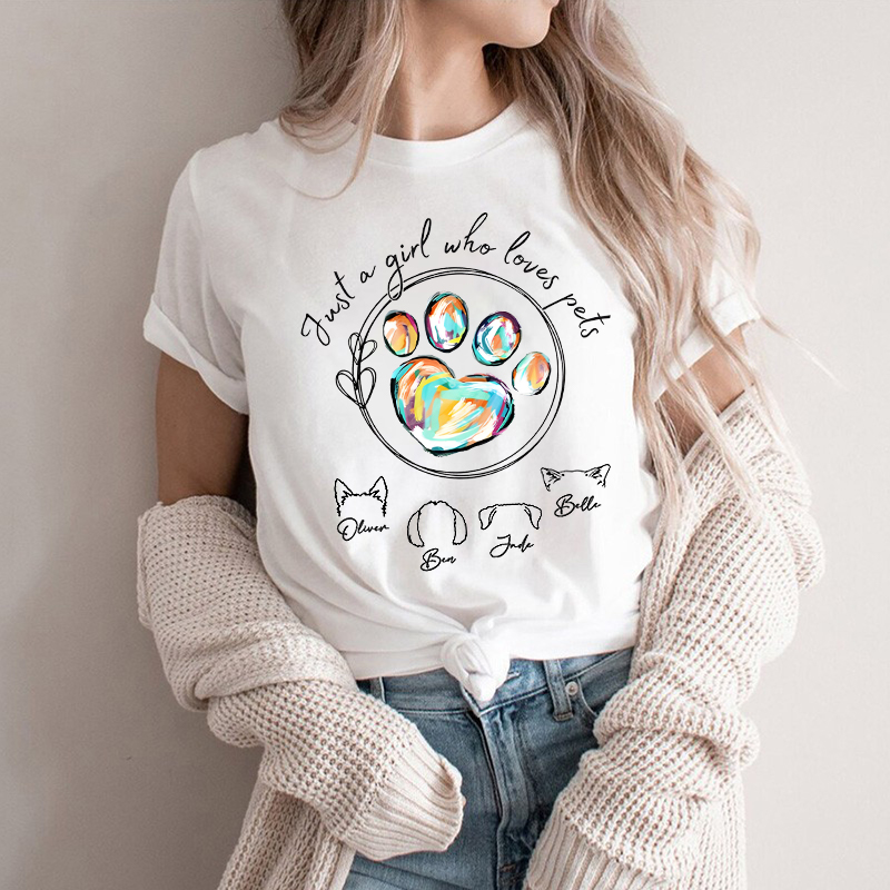 Gepersonaliseerd T-shirt Alleen iemand die van huisdieren houdt Aangepaste optionele patronen Perfect cadeau voor dierenliefhebbers