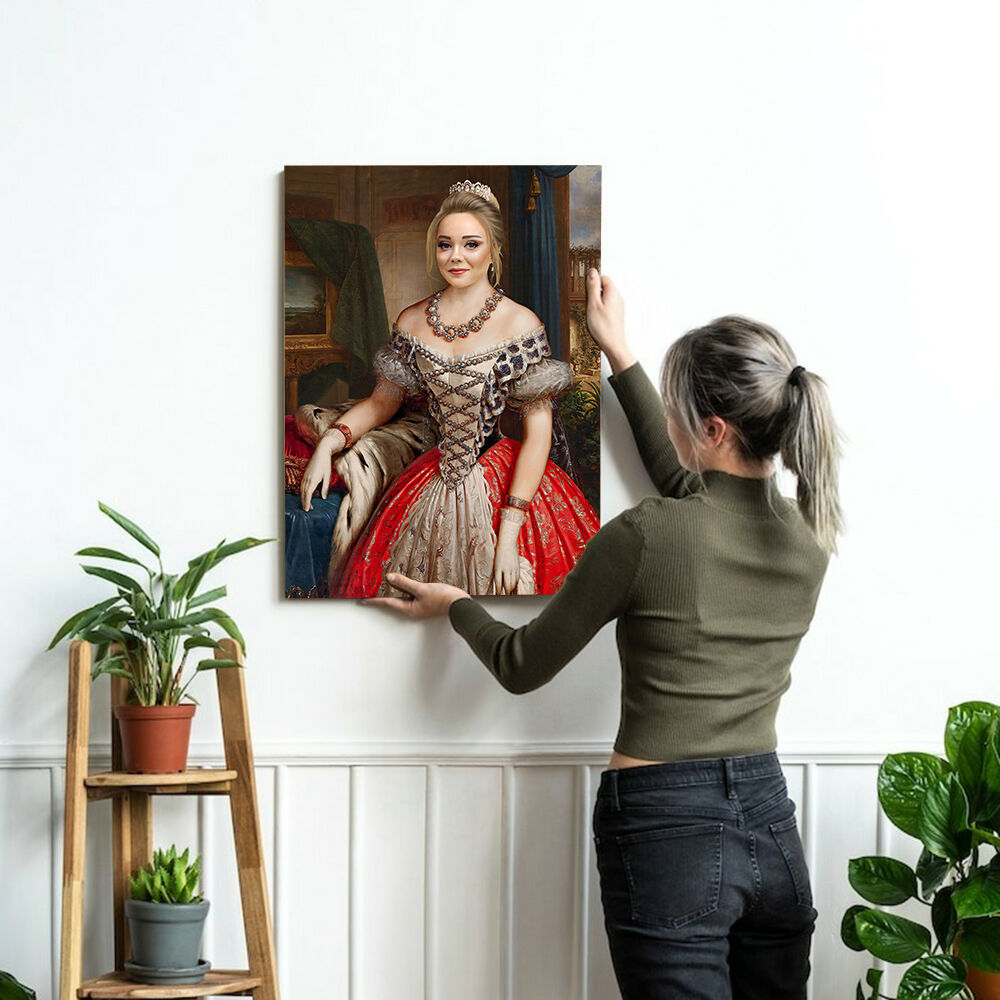 "The Bavarian Queen" Personalized Head Photo Royal Photo Frame for Her