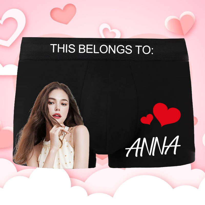 Calzoncillos bóxer para hombre personalizados con nombre y foto. Un regalo genial para él