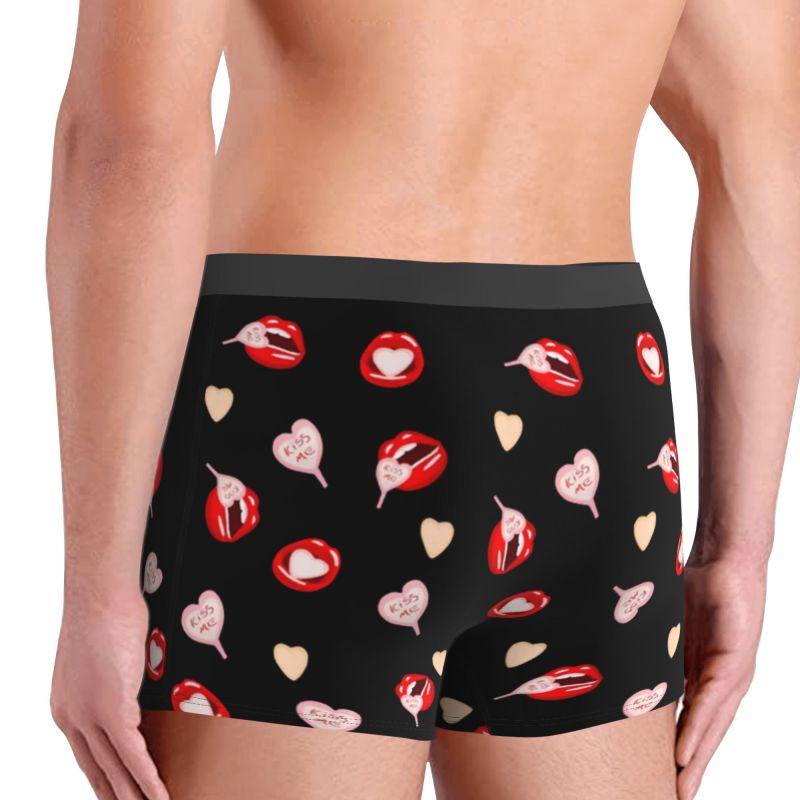 Boxer intimo da uomo con immagine personalizzata con motivo a cuore, regalo ideale per il marito