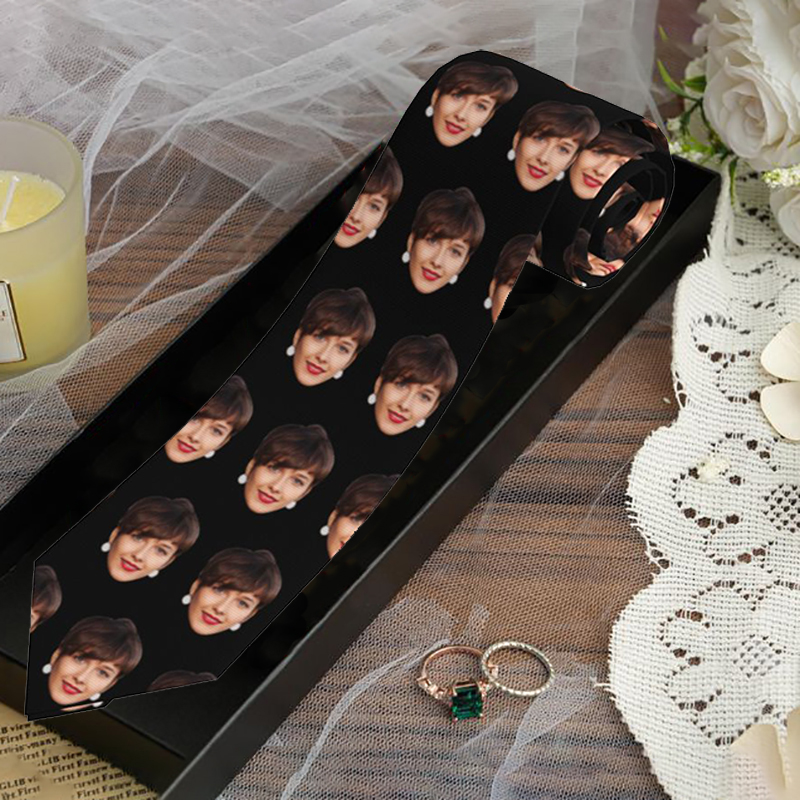 Custom Face Picture Tie Cool Gift for Husband