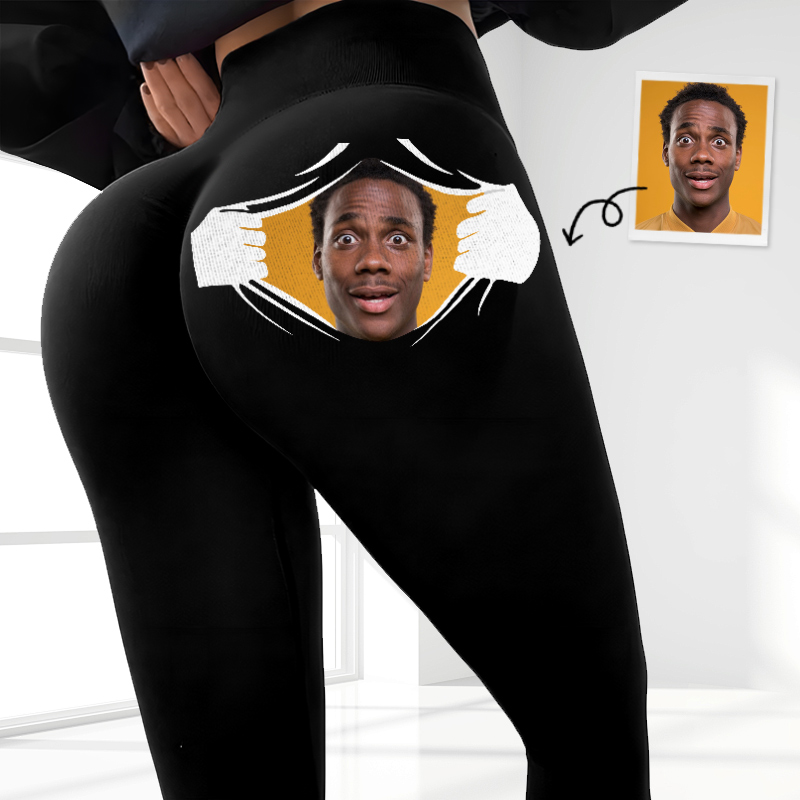 Personalized Leggings Let Me See Custom Photo Funny Design Gift for Her Lovers