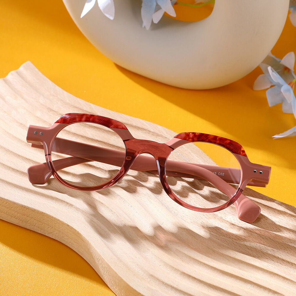 Occhiali da Vista Flynn Rotondo Rosa 