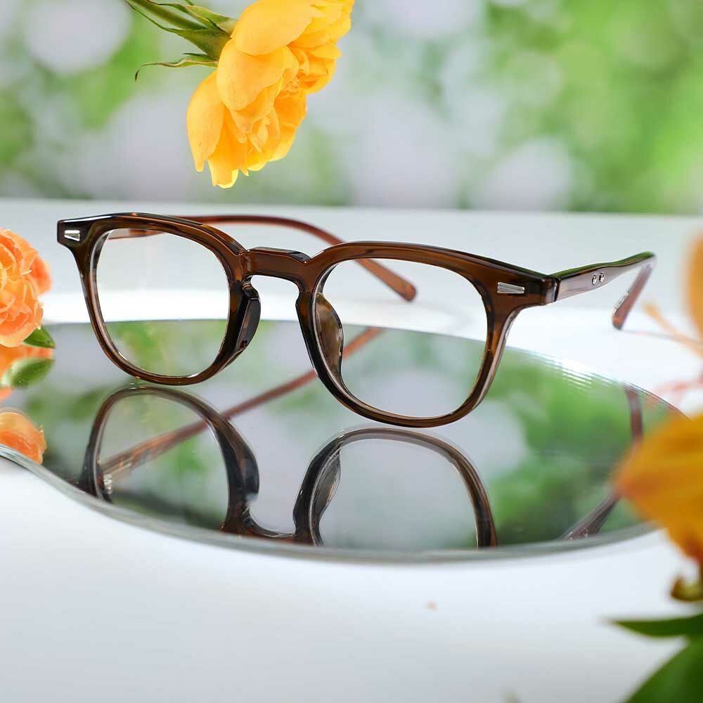 Kenneth Quadratische Braune Brille