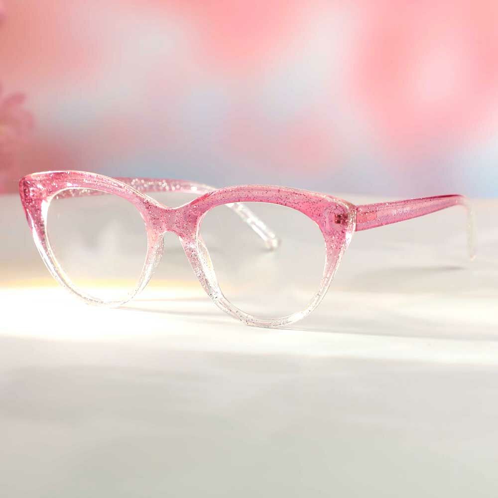 Eleanore Cat Eye Dunkelrosa Brille