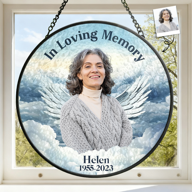 Atrapasueños de vidrio personalizados para colgar en la ventana, regalos de condolencia para recordar a los seres queridos fallecidos