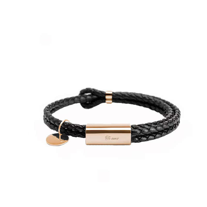 Bracciale da uomo personalizzato con testo personalizzato Regalo commemorativo per papà