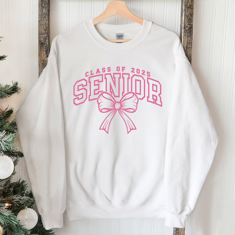 Personalized Sweatshirt Senior Class of Your Own Bow Design Attractive Gift for Her Graduate