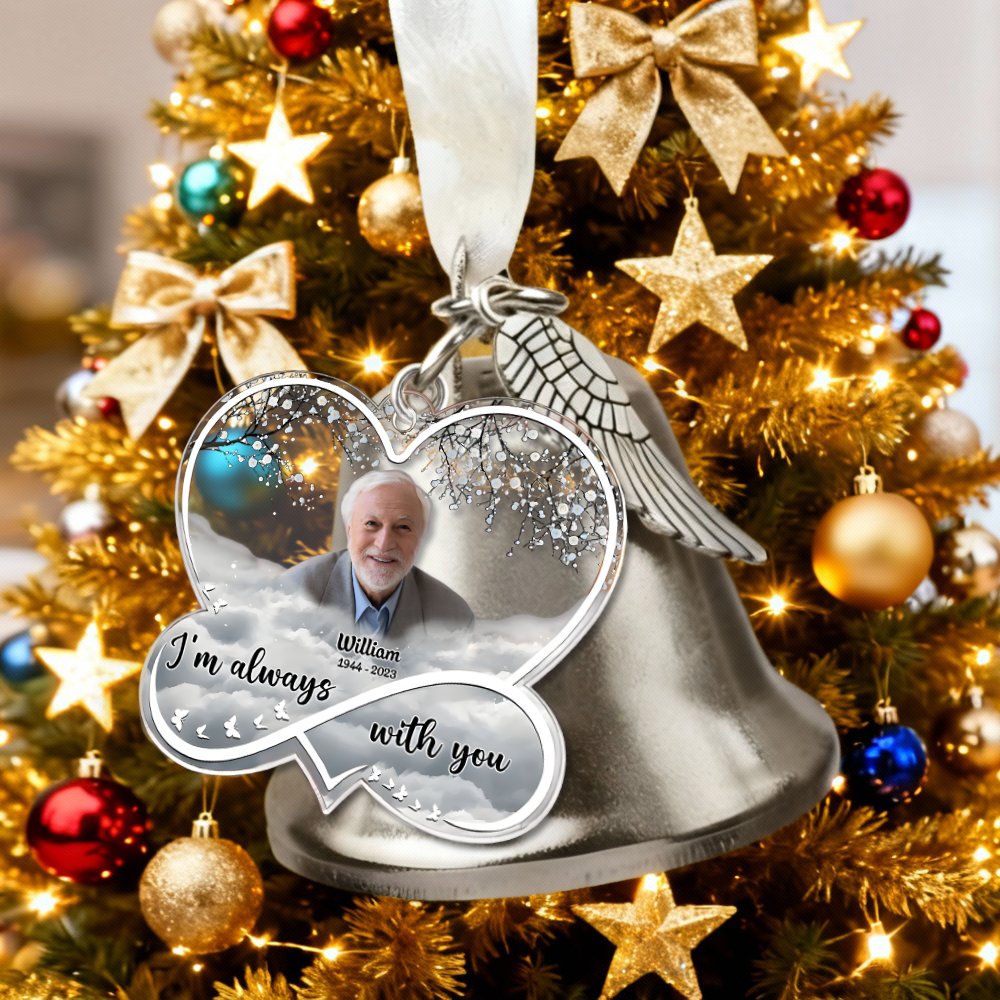 Personlig bildklocka med eget namn Minnesgåva till familjen