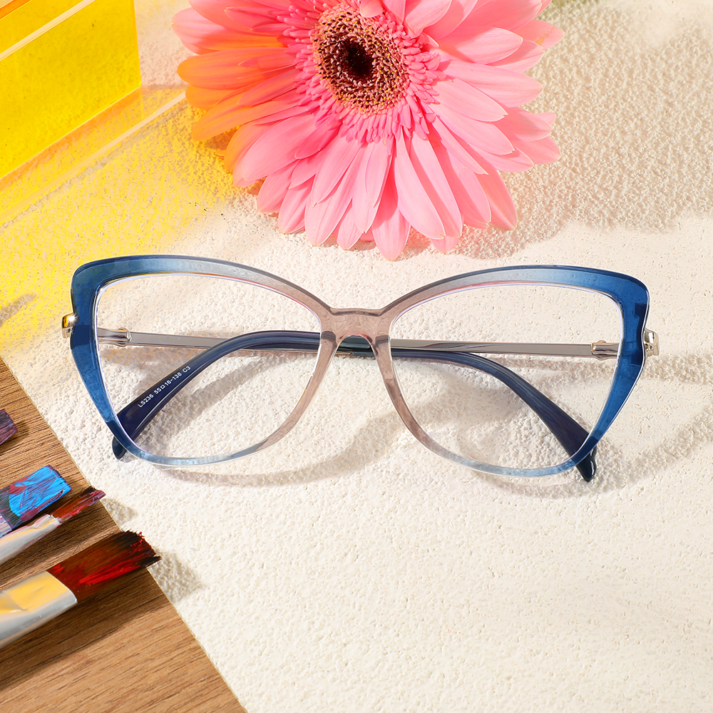 Occhiali da Vista Blake Cat Eye Blu 