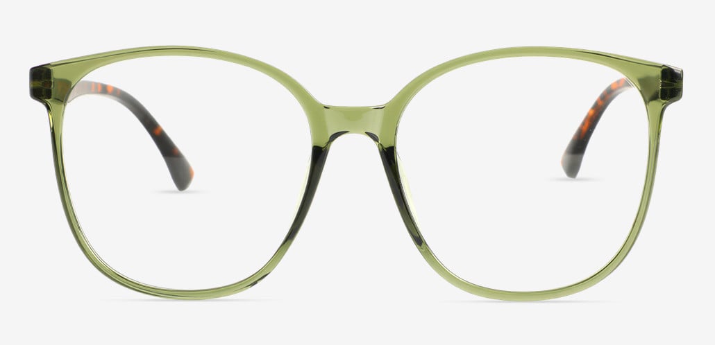 Evangeline Lunettes Carrées Vertes