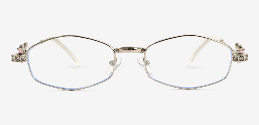 Penny Silver Oval Glasses