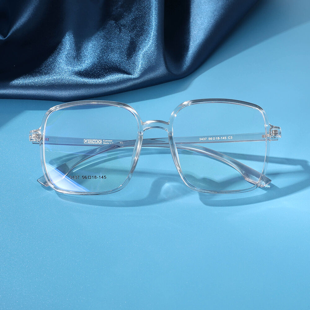 Visiona Square Clear Grey Glasses