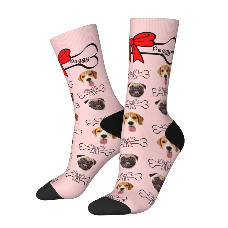 "Bone Gift" Personalized Face Socks are a Gift for Pet Lovers