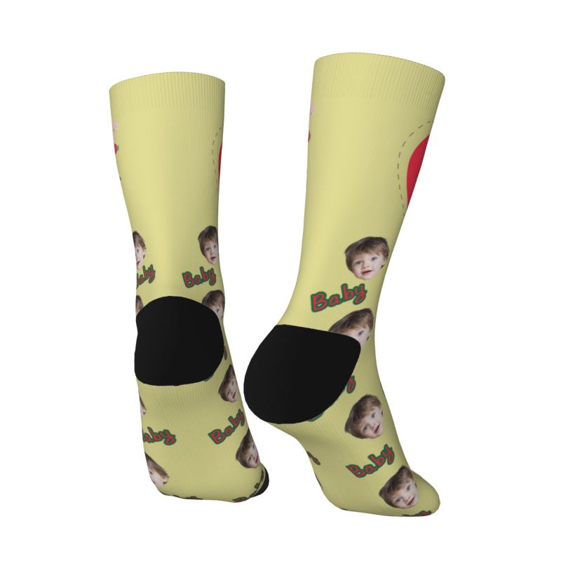 Custom Face Socks with Baby Photos for Mother's Day