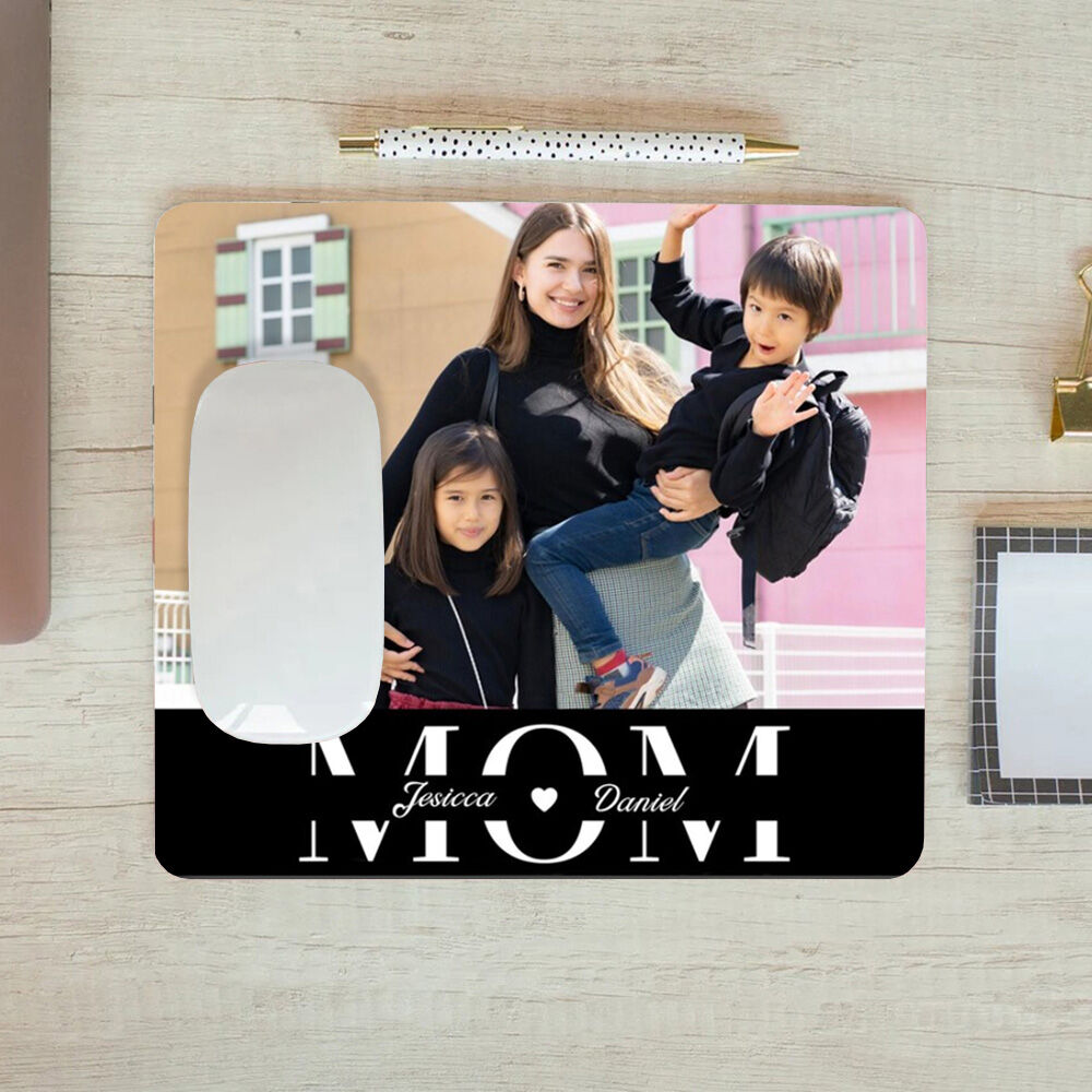 Personalized Photo Mouse Pad with Custom Name Best Gift for Mother