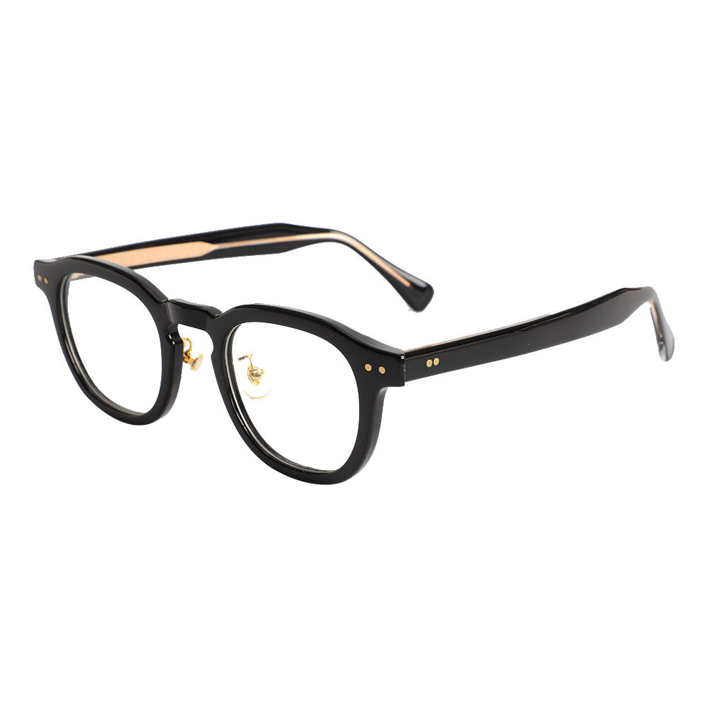 Burnell Quadratische Schwarze Brille