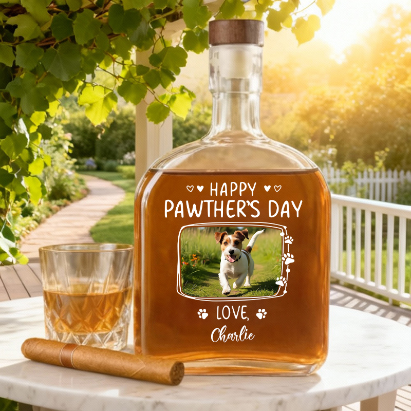 Personalisierte Whiskyflasche mit Bild und Namen Perfektes Geschenk für Tierliebhaber