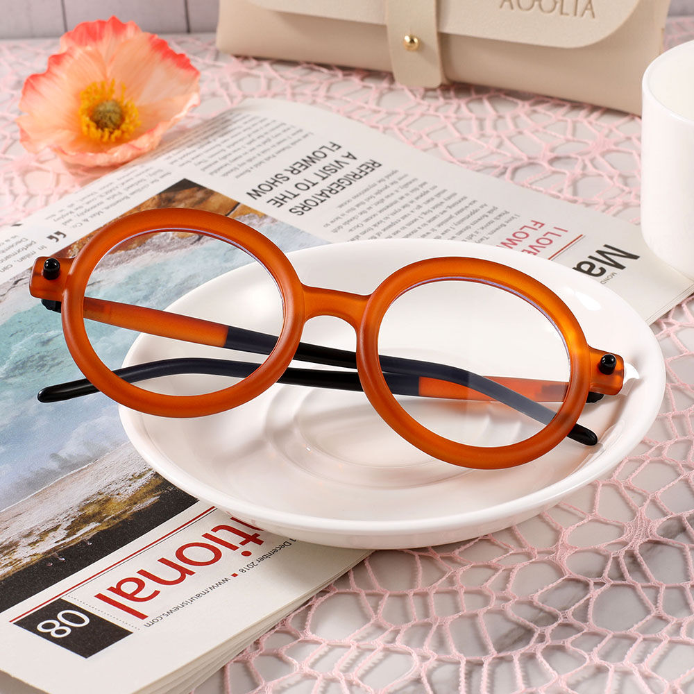 Lunettes de Vue Ice Cream Ronde Orange