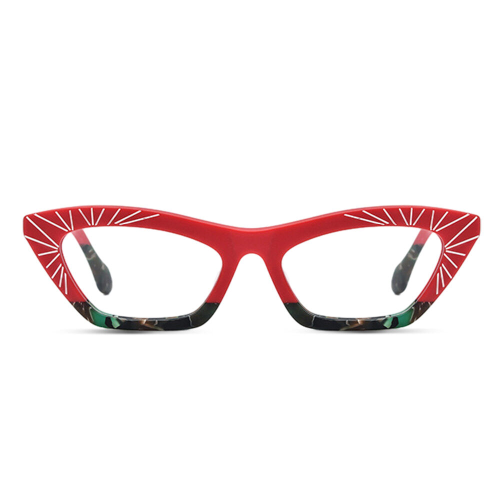 Farrah Cat Eye Red Glasses