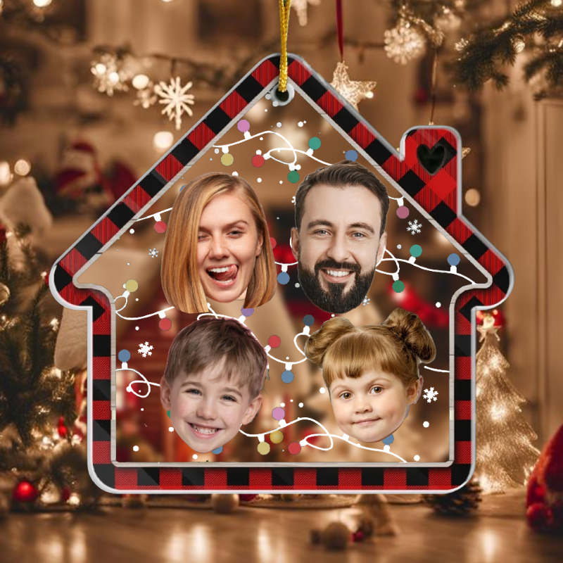 Personalized Christmas Tree Hangings Customized Multiple Photos Romantic Gifts For Family