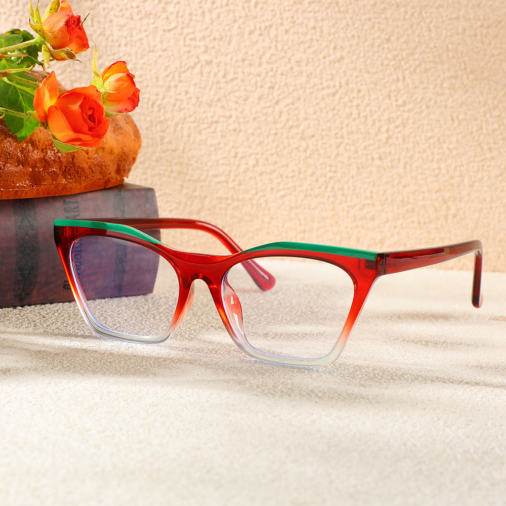 Occhiali da Vista Hugh Cat Eye Rosso 